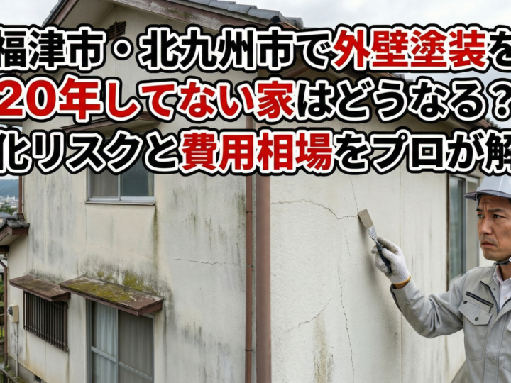 福津市・北九州市で外壁塗装を20年してない家はどうなる？劣化リスクと費用相場をプロが解説