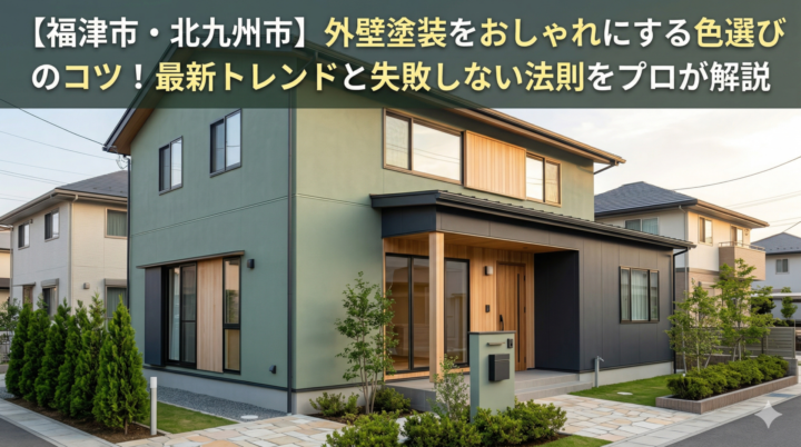【福津市・北九州市】外壁塗装をおしゃれにする色選びのコツ!最新トレンドと失敗しない法則をプロが解説